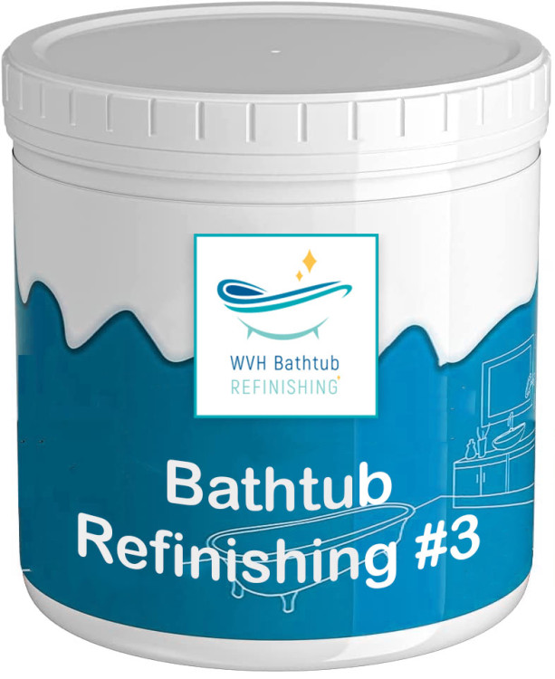 WVH Bathtub Refinishing Kit #3, Eco, Odorless and Toxin-Free (White, 1kg)